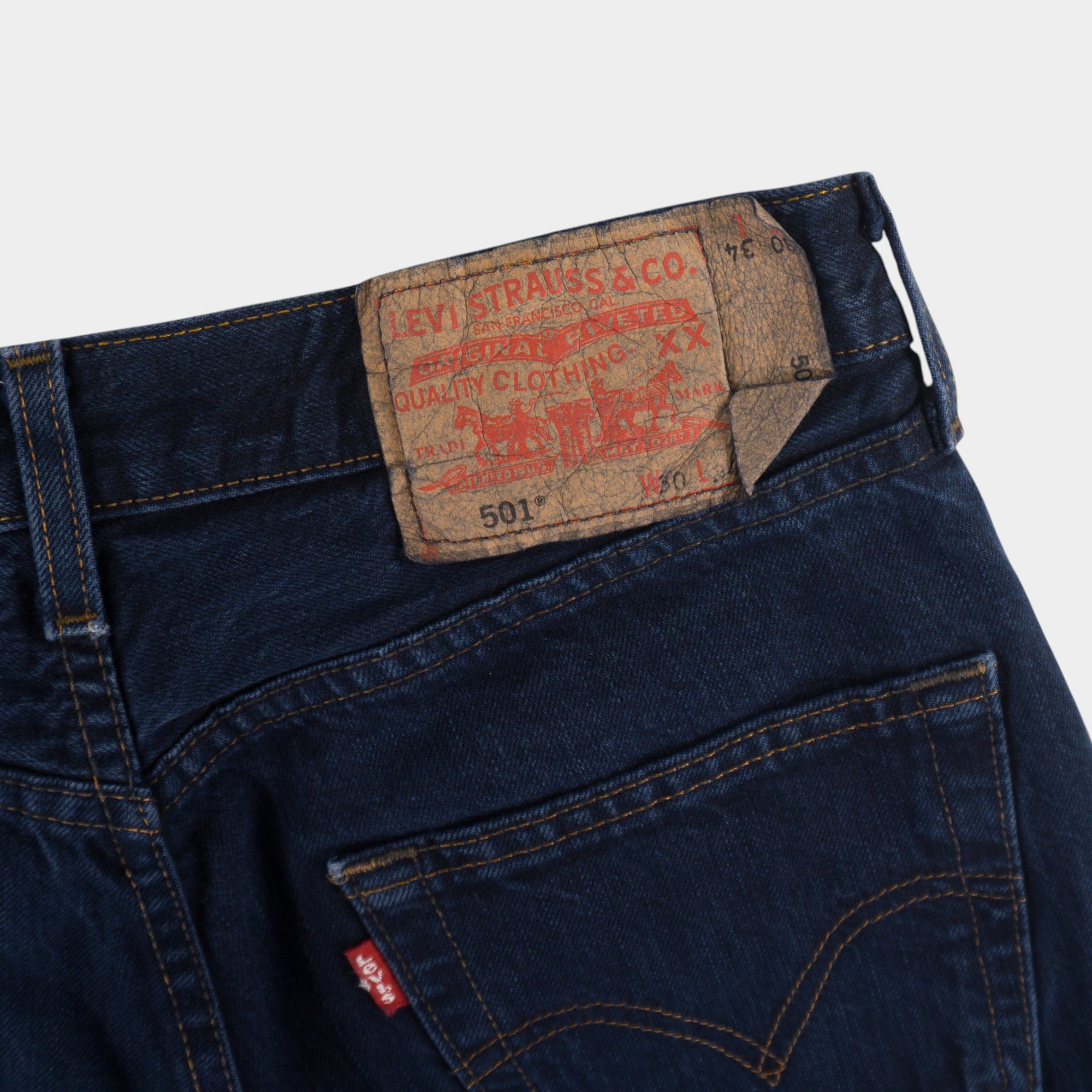 Levi's 501 Винтидж 2000те Тъмно Сини Дънки