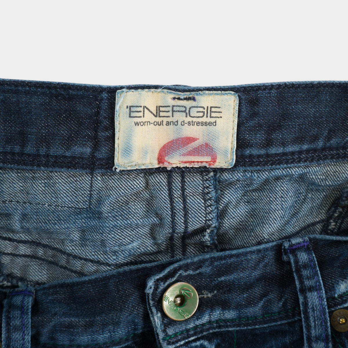 Energie Винтидж 2000-те Distressed Сини Дънки