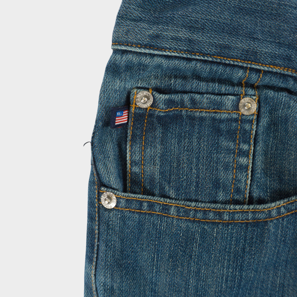Polo Jeans Co. Ralph Lauren Aged Indigo Wash Винтидж 90-те Сини Дънки