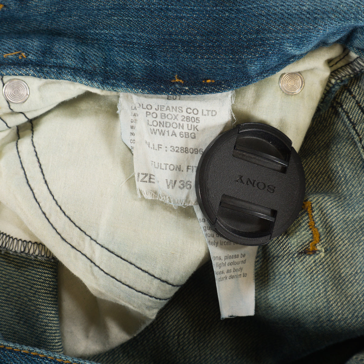 Polo Jeans Co. Ralph Lauren Aged Indigo Wash Винтидж 90-те Сини Дънки