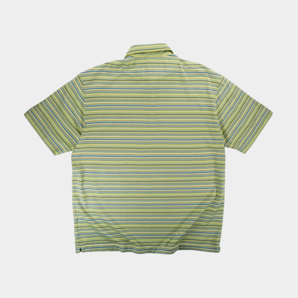 Nike Tiger Woods Collection Винтидж Зелена Раирана Тениска