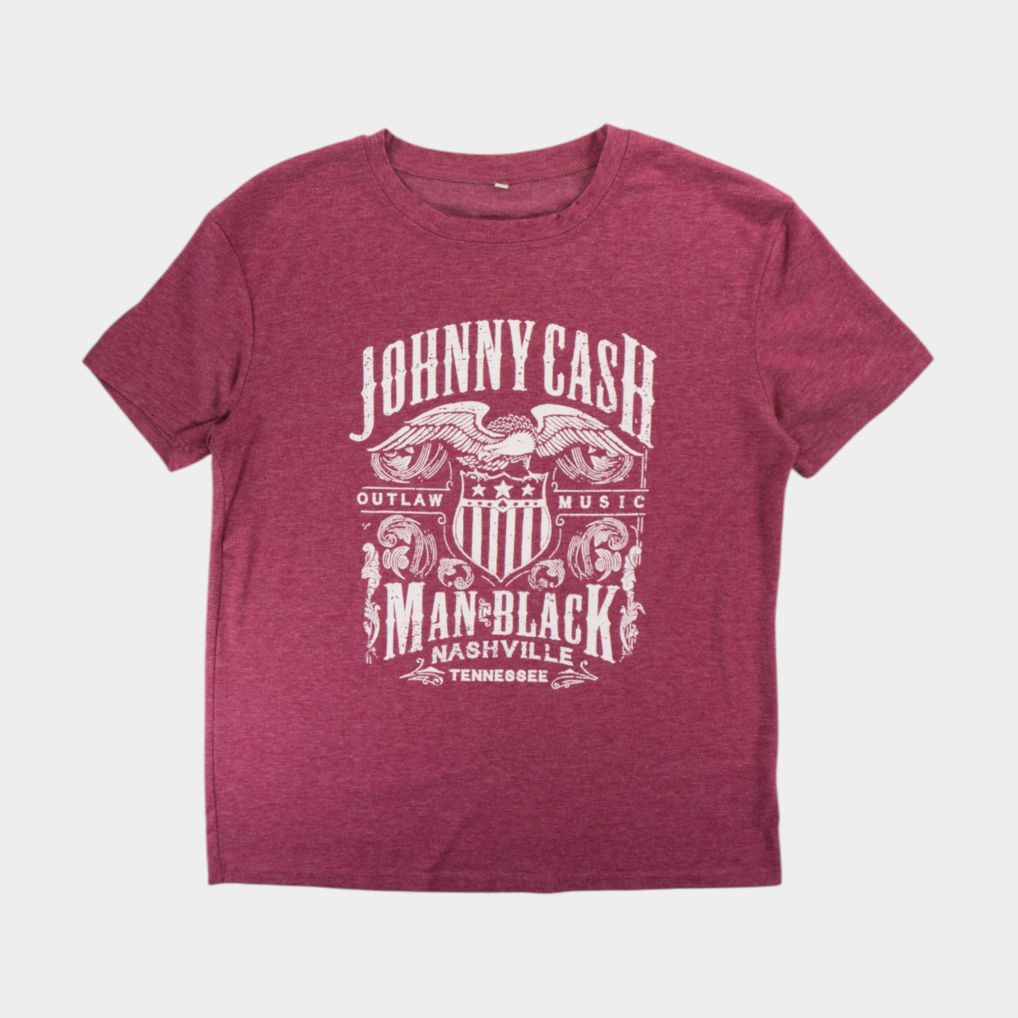 Johnny Cash Розова Тениска с Графика