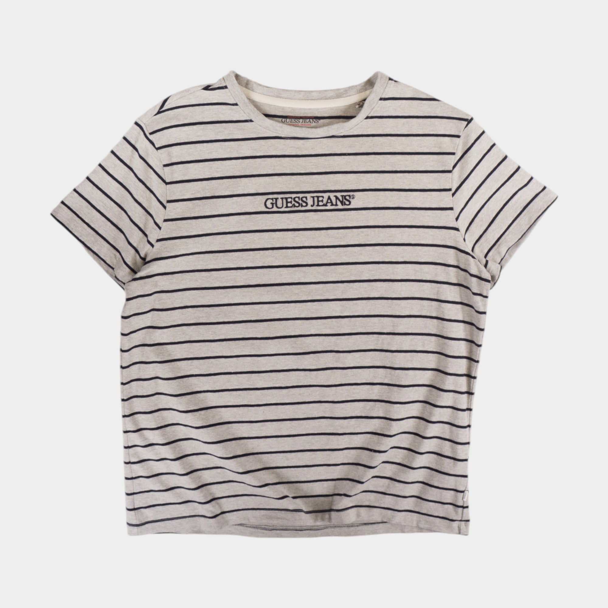 Guess Jeans Раирана Сива Тениска