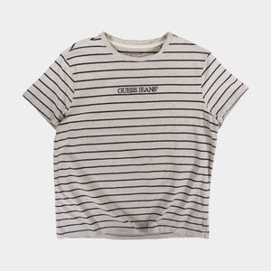 Guess Jeans Раирана Сива Тениска