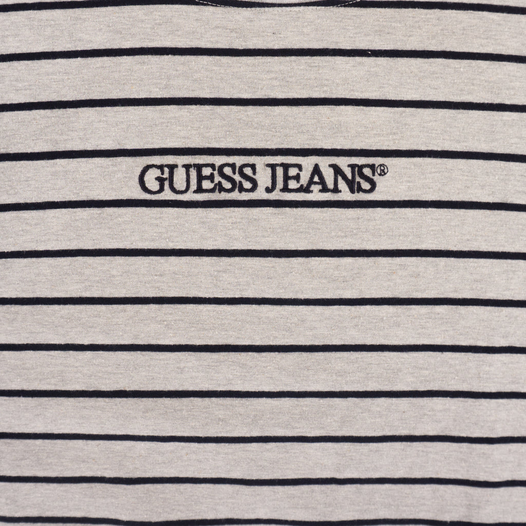Guess Jeans Раирана Сива Тениска