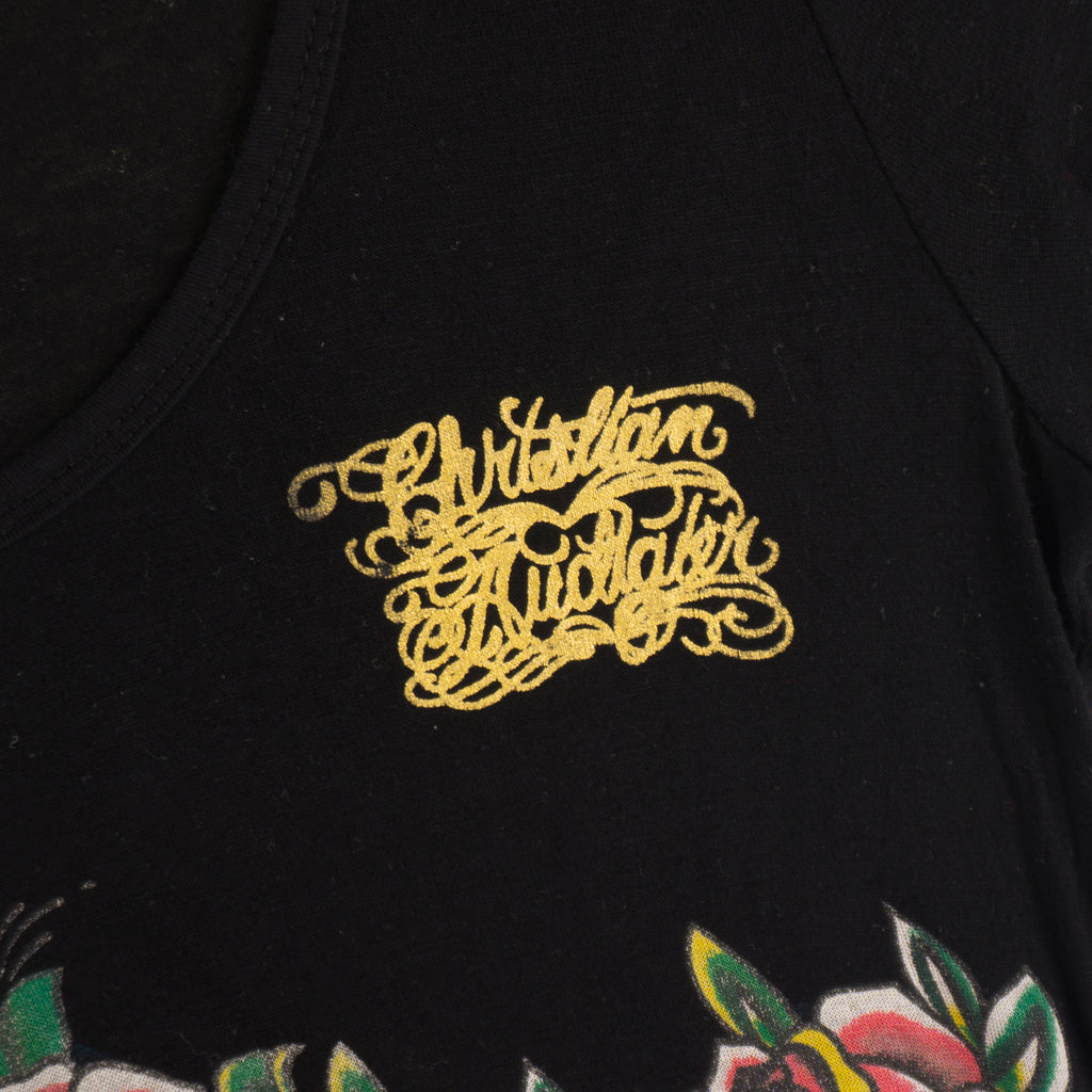 Christian Audigier Винтидж 2000те Чернa Тениска с Графика