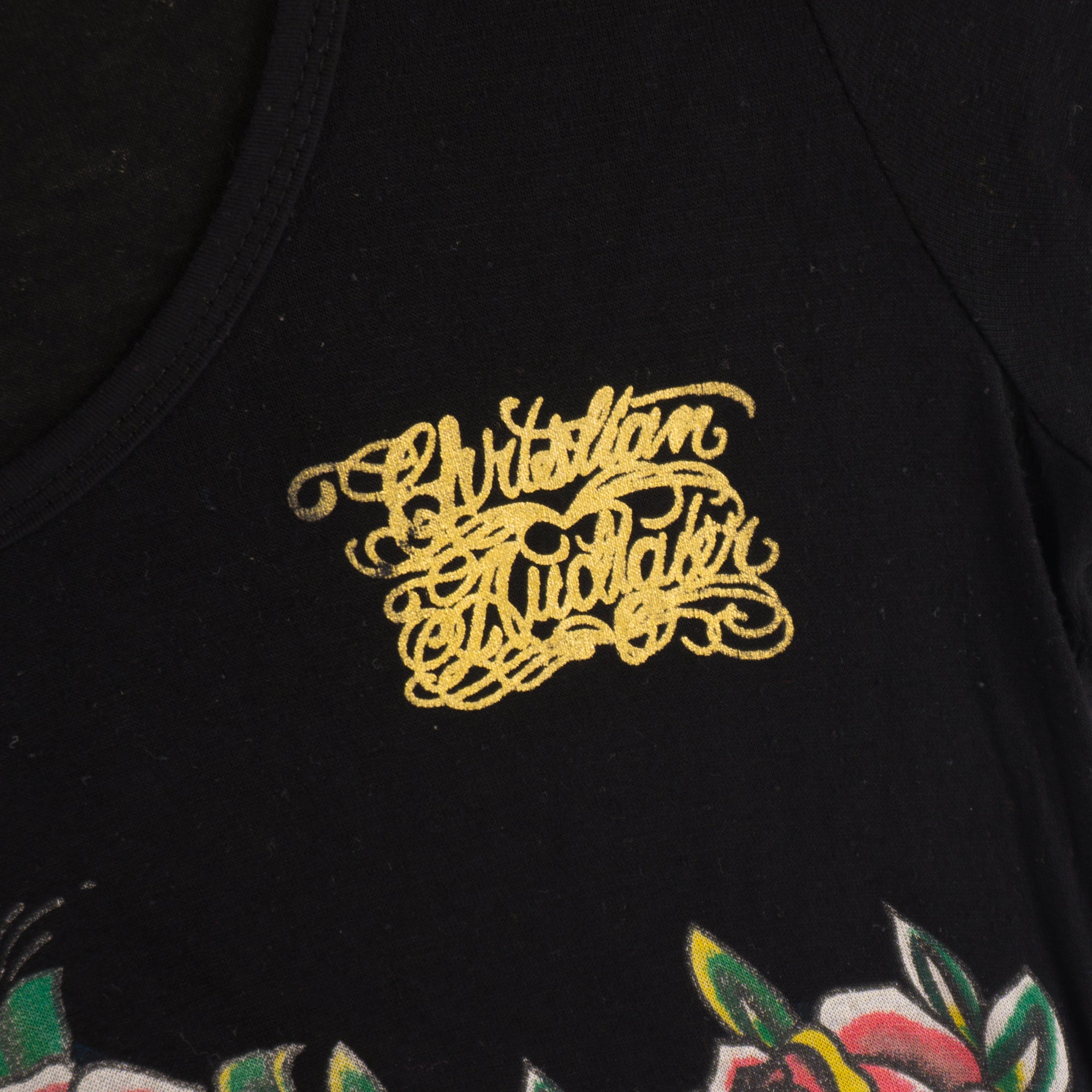 Christian Audigier Винтидж 2000те Чернa Тениска с Графика