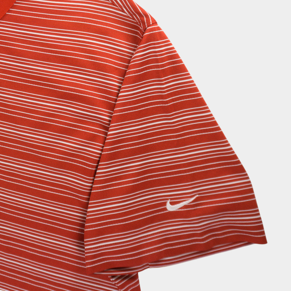 Nike Golf Dri-Fit Винтидж Червена Раирана Тениска
