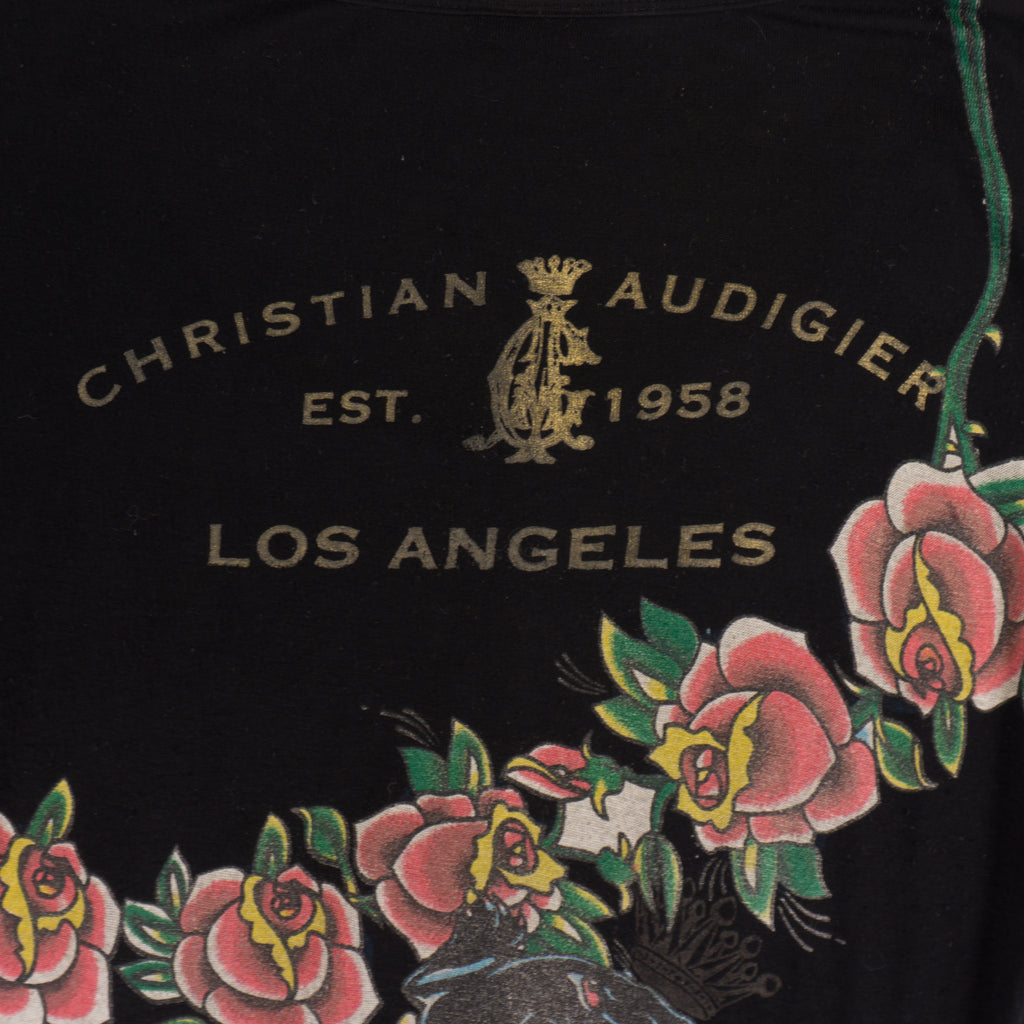 Christian Audigier Винтидж 2000те Чернa Тениска с Графика