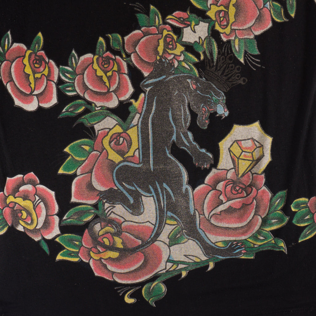 Christian Audigier Винтидж 2000те Чернa Тениска с Графика