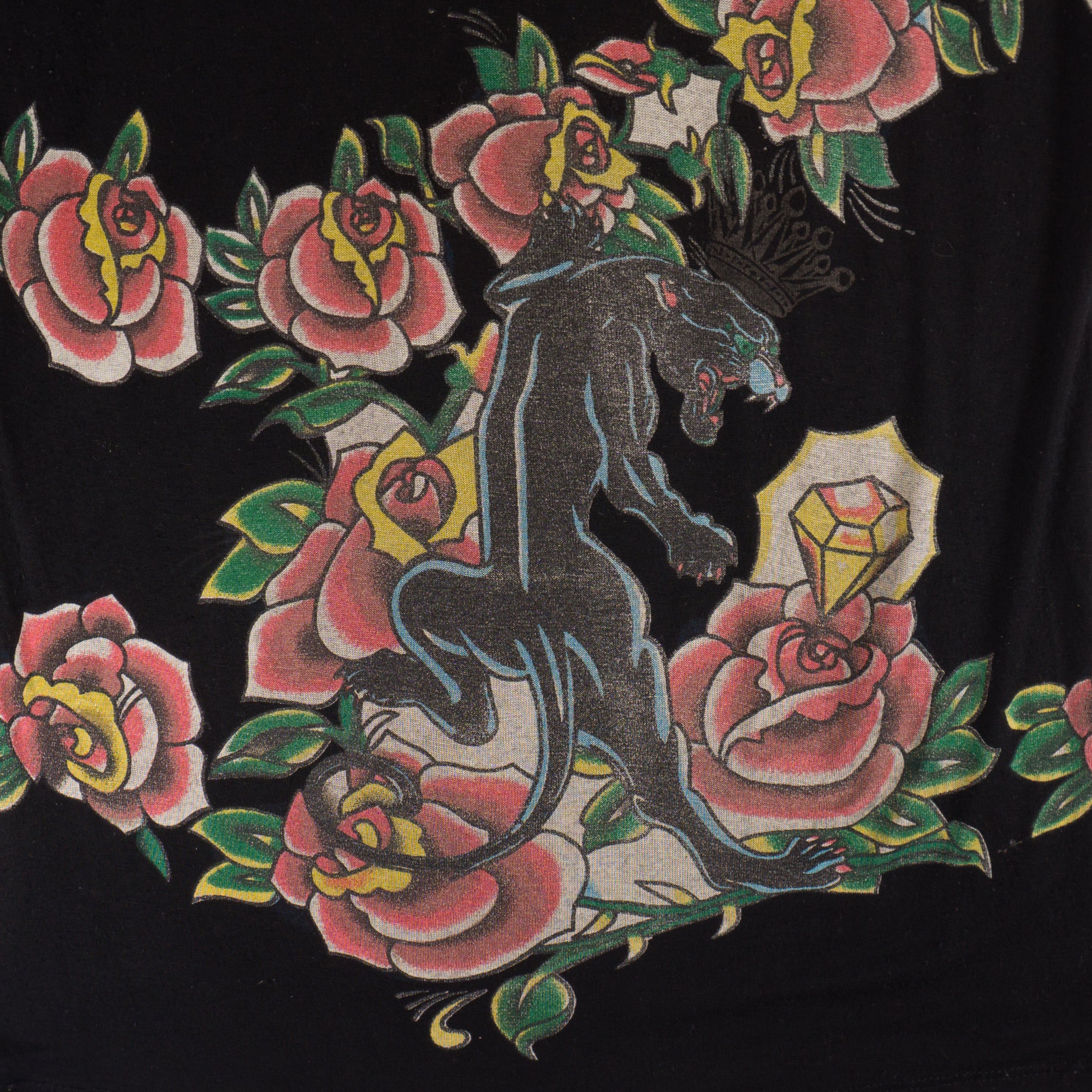 Christian Audigier Винтидж 2000те Чернa Тениска с Графика