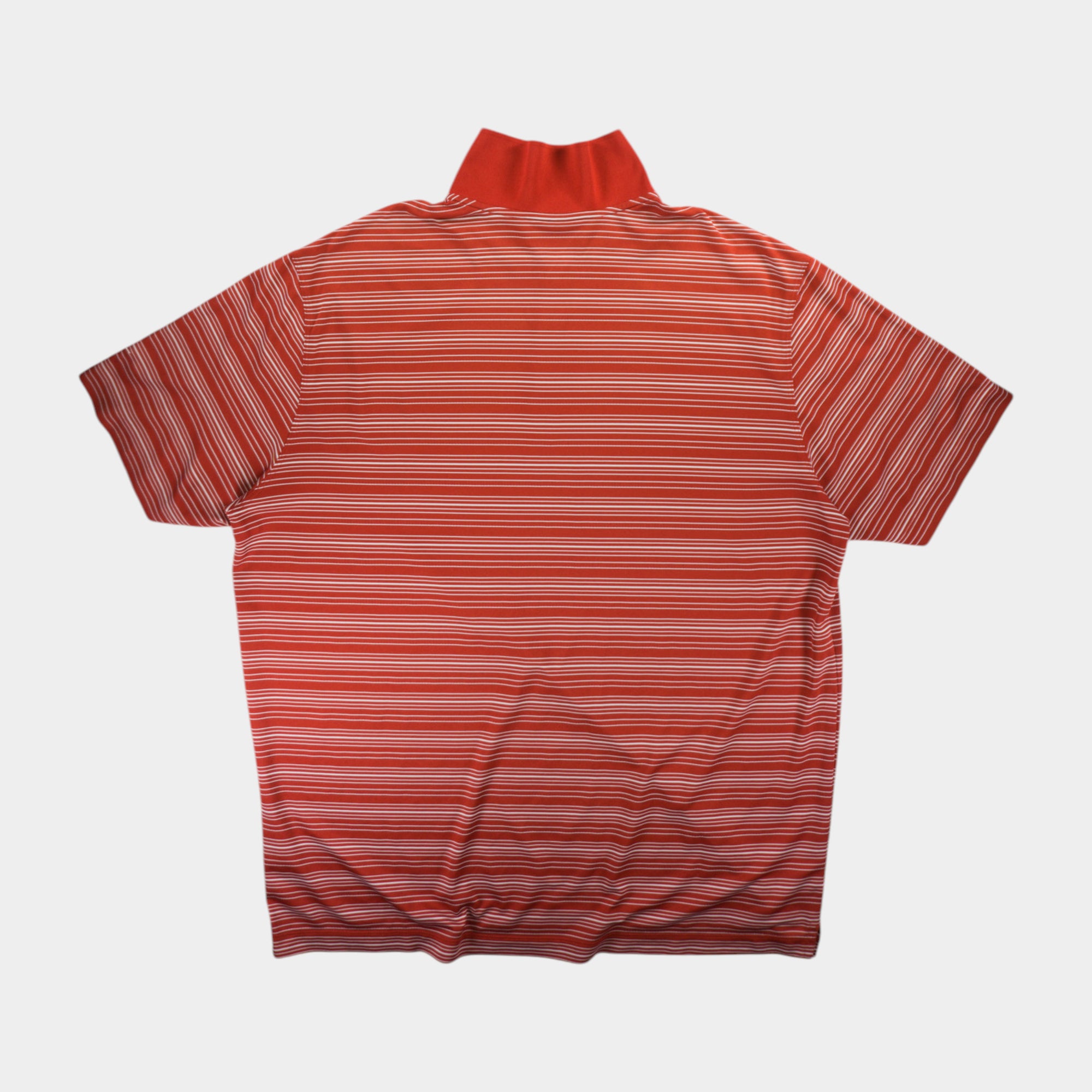 Nike Golf Dri-Fit Винтидж Червена Раирана Тениска