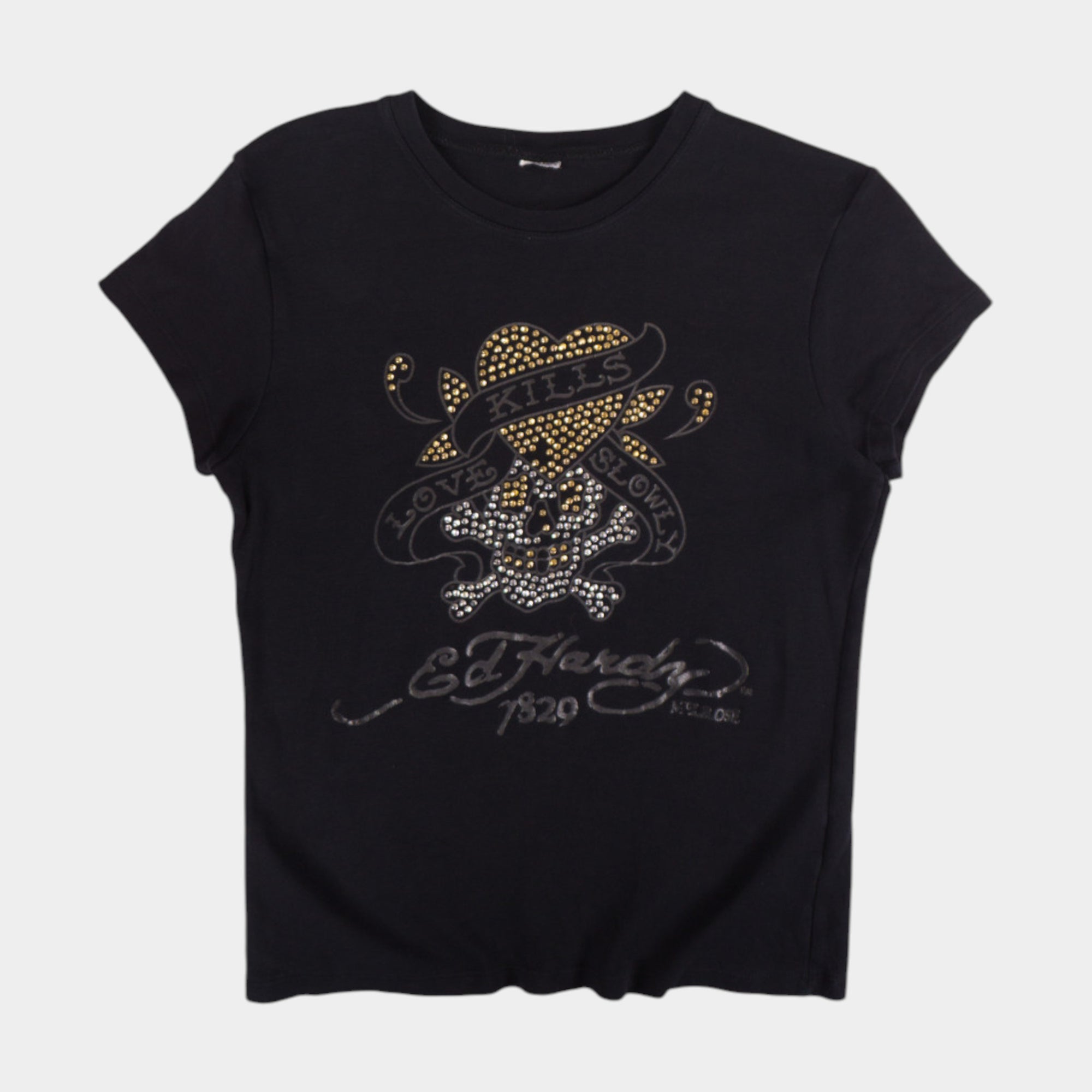 Ed Hardy Винтидж 2000те Чернa Тениска с Графика