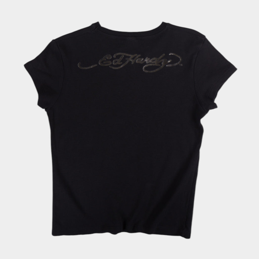 Ed Hardy Винтидж 2000те Чернa Тениска с Графика