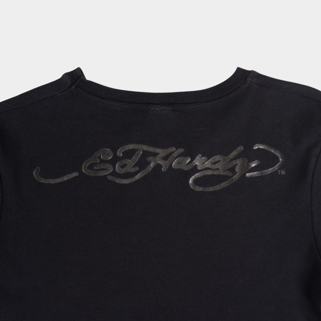 Ed Hardy Винтидж 2000те Чернa Тениска с Графика