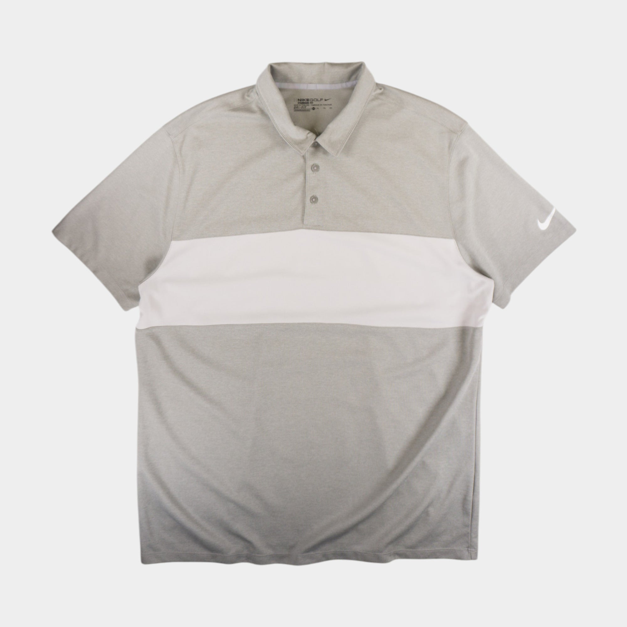 Nike Dri-Fit Сива Тениска с Яка