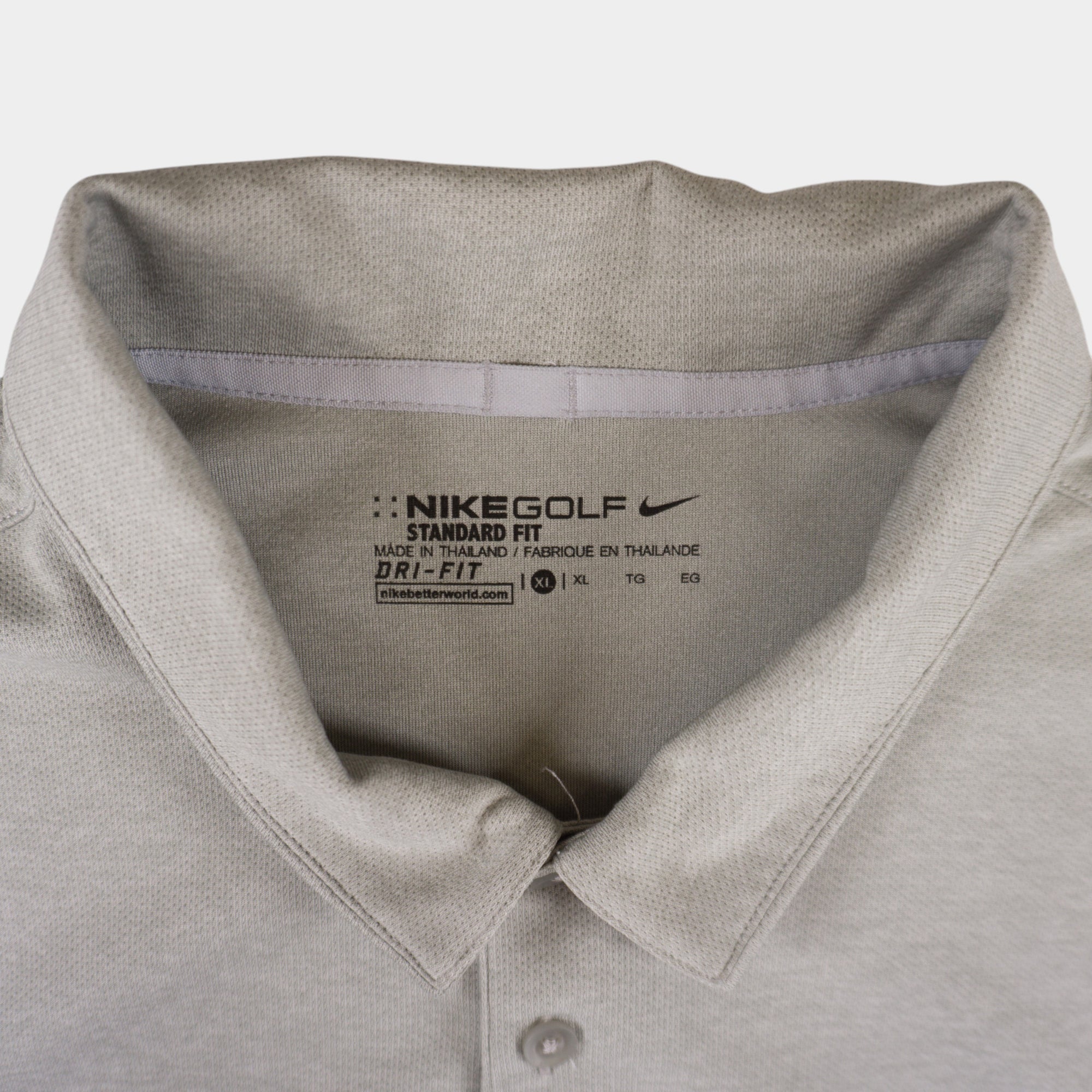 Nike Dri-Fit Сива Тениска с Яка