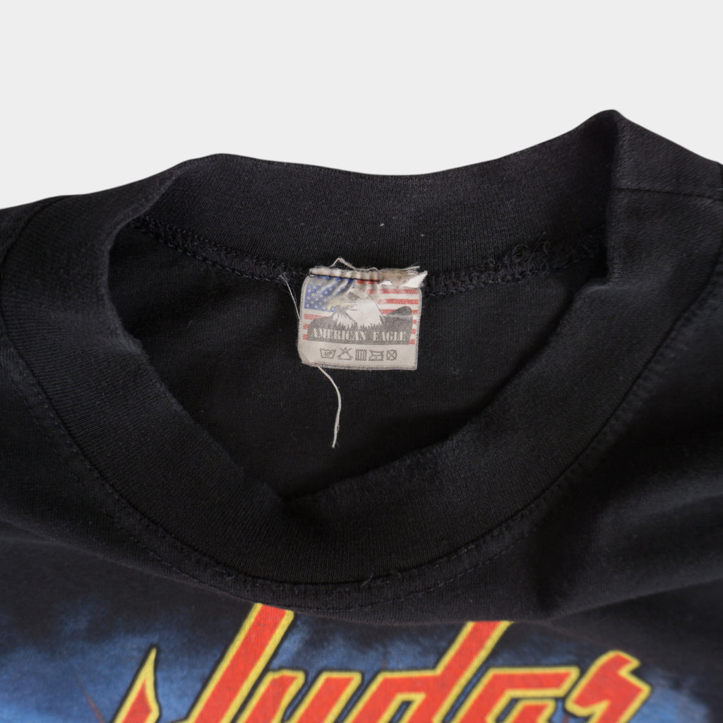 American Eagle X Judas Priest Винтидж 2000те Чернa Тениска с Графика