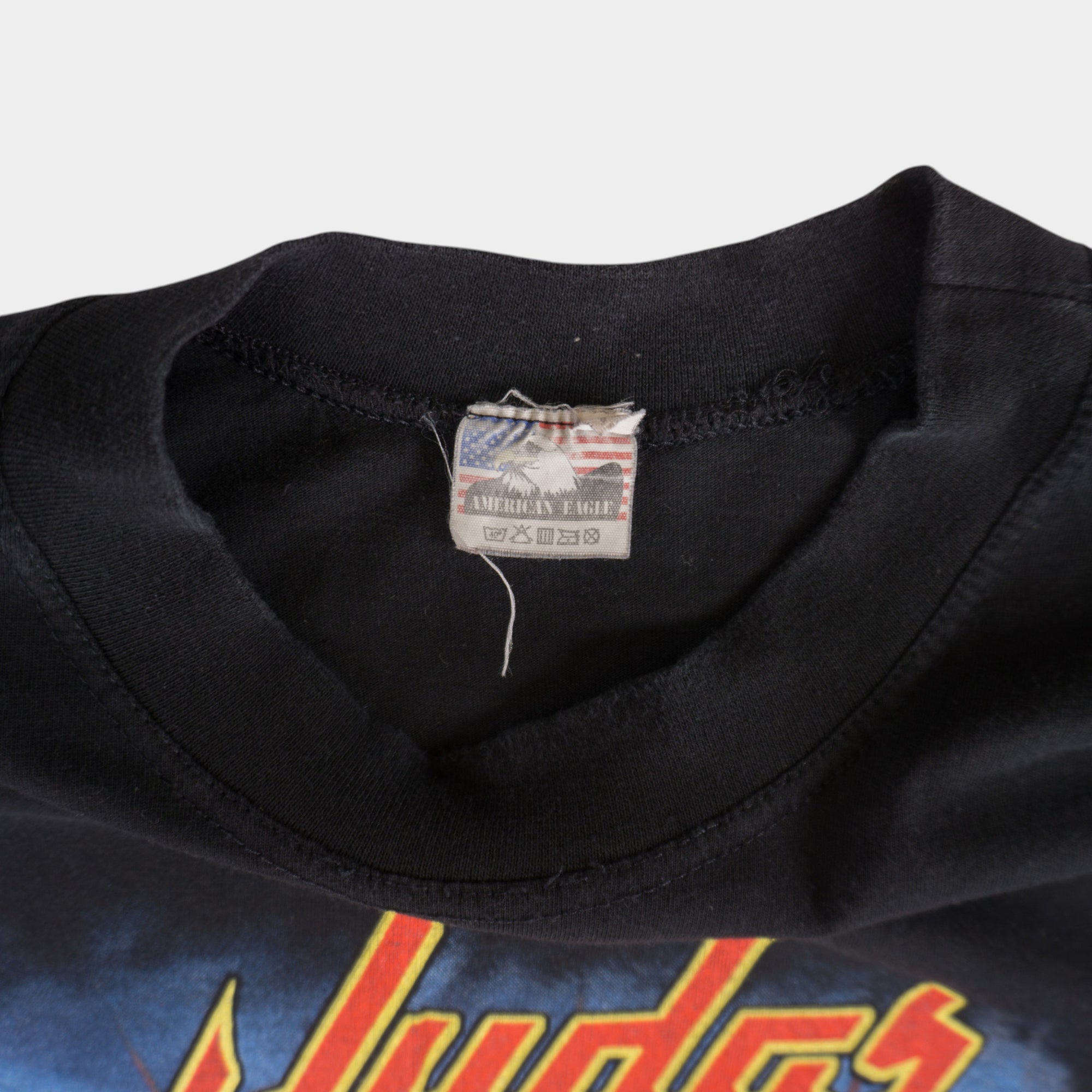 American Eagle X Judas Priest Винтидж 2000те Чернa Тениска с Графика