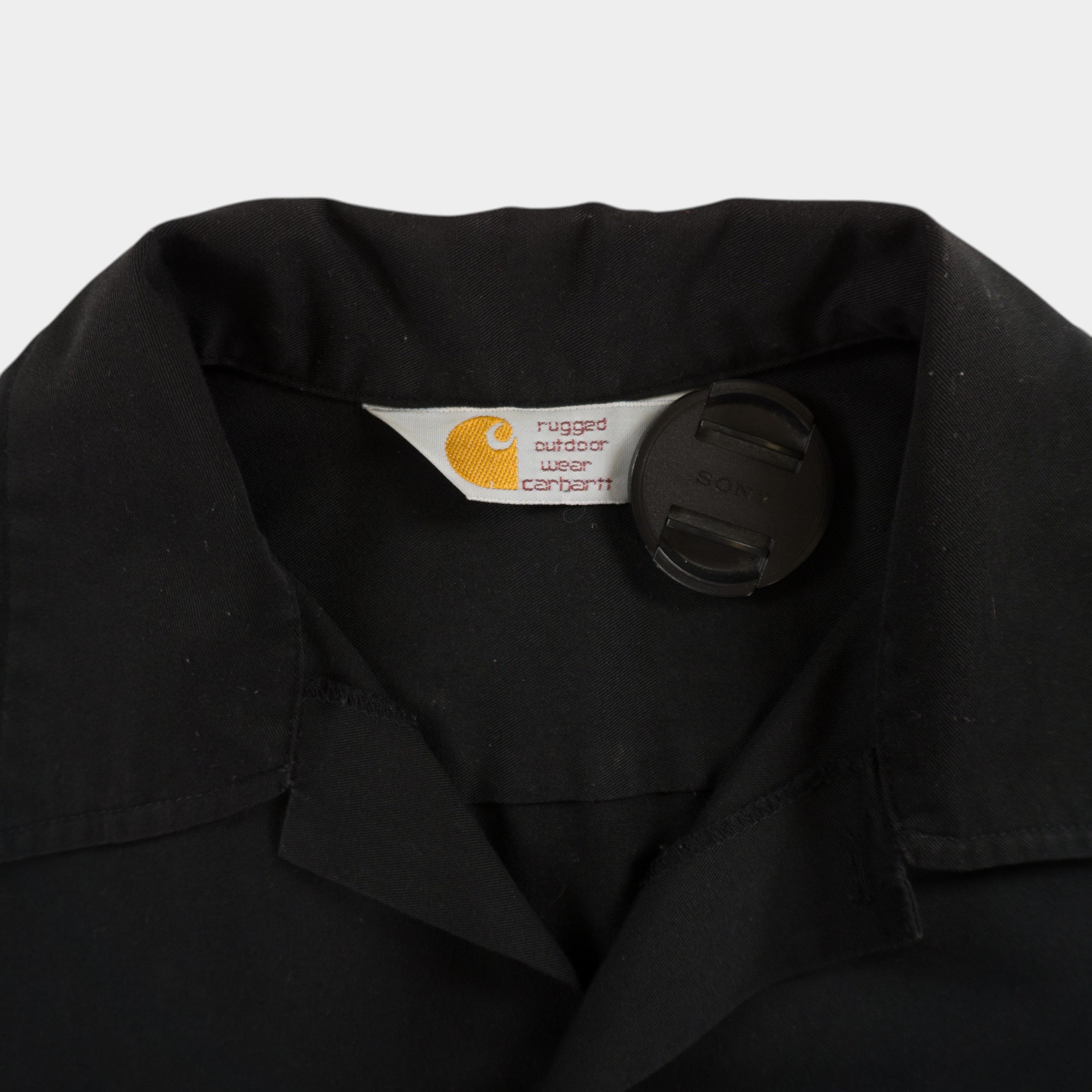 Carhartt Винтидж Черна Риза с Къс Ръкав