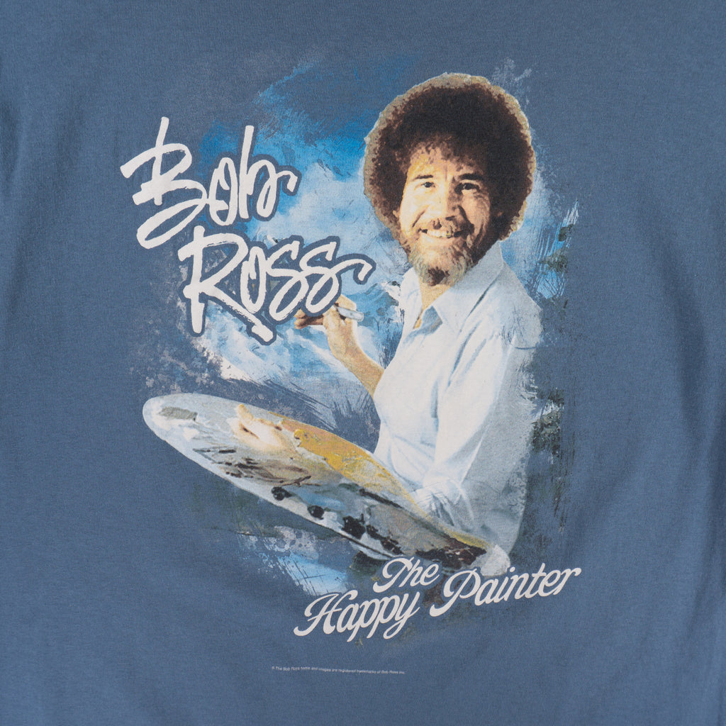 Delta Pro Weight X Bob Ross Винтидж 2000те Синя Тениска с Графика