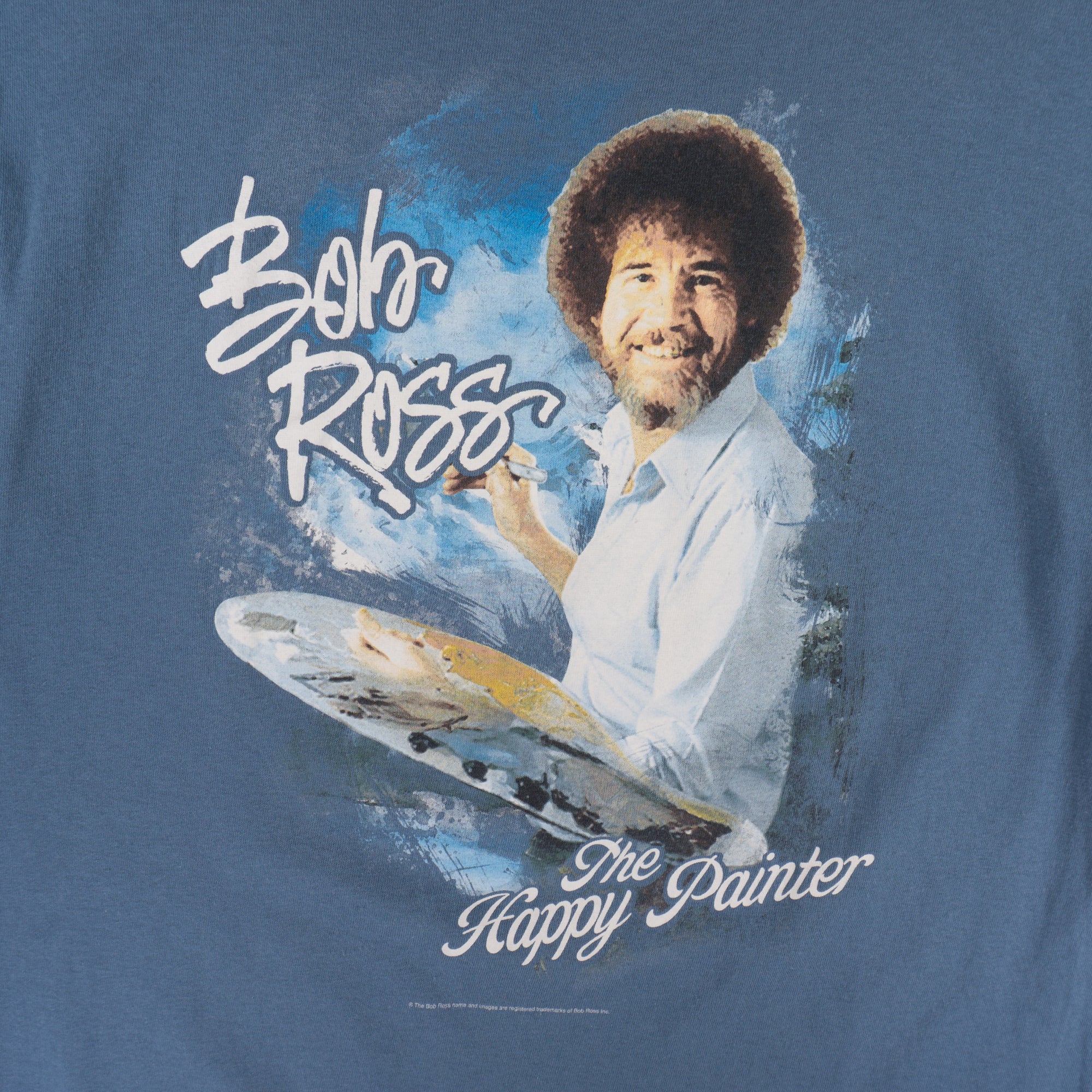 Delta Pro Weight X Bob Ross Винтидж 2000те Синя Тениска с Графика