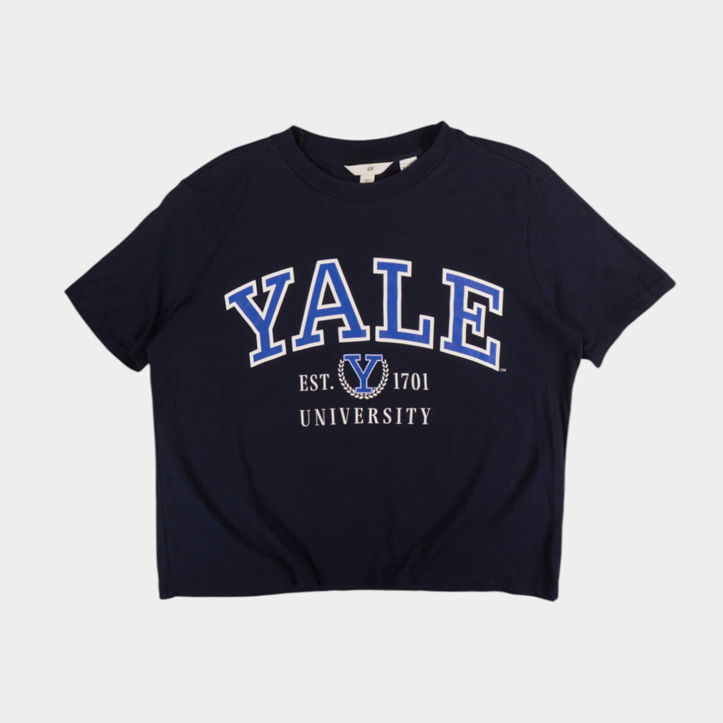 H&M X YALE Тъмно Синя Тениска