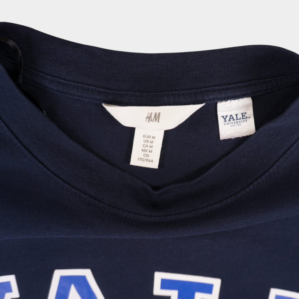 H&M X YALE Тъмно Синя Тениска