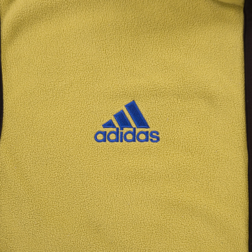 Adidas Винтидж Жълт Поларен Елек от 90те