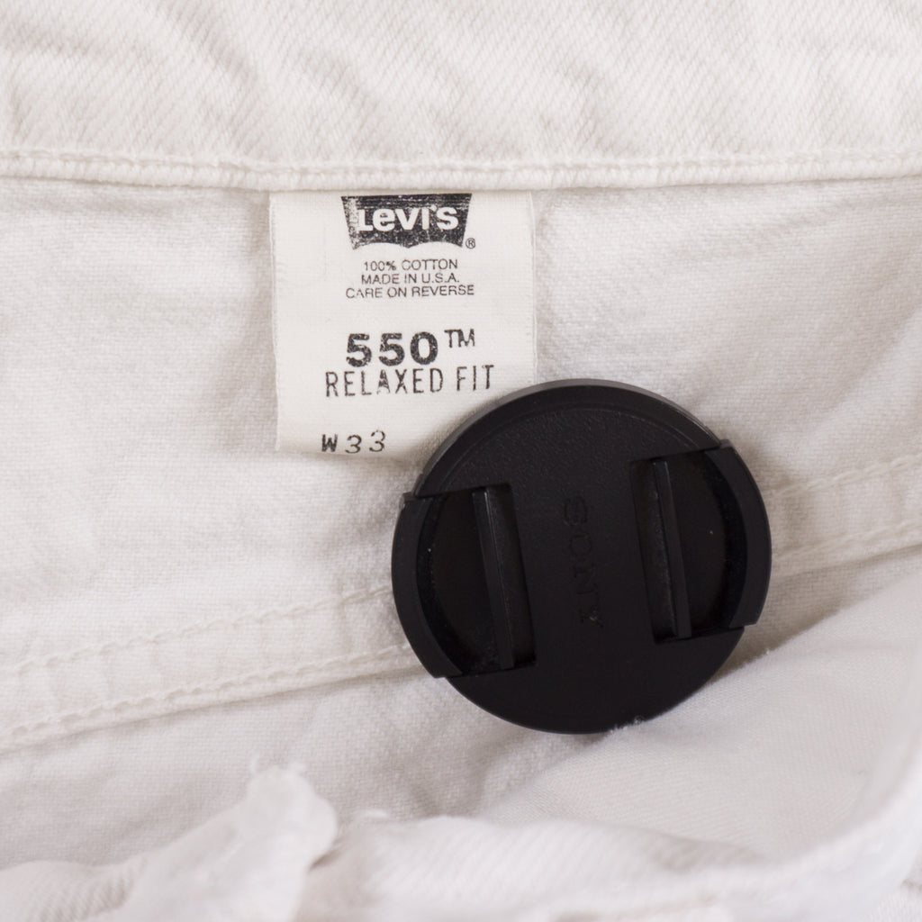 Levi's 550 Винтидж Бели Къси Дънки
