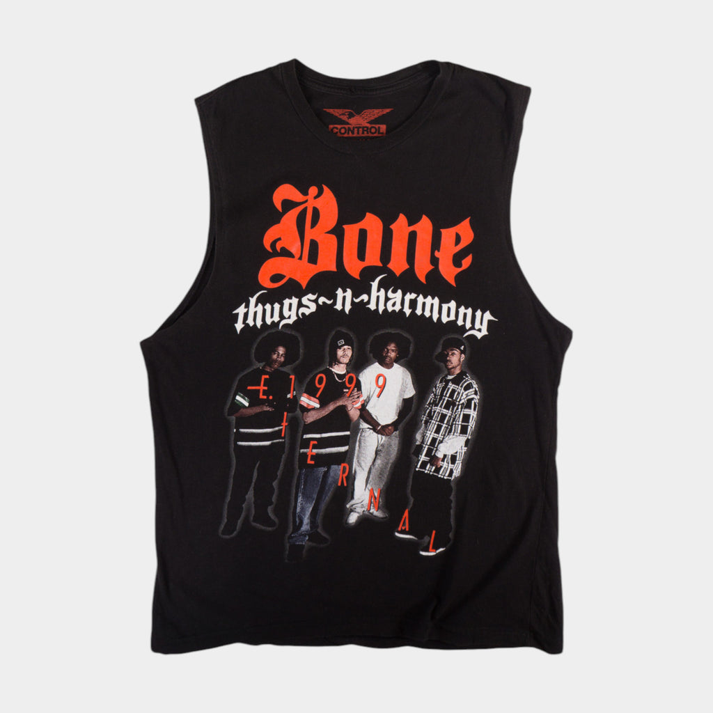 Control X Bone Thugs N Harmony Винтидж 2000те Черен Потник с Графика