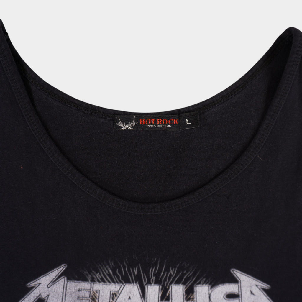 Hot Rock X Metallica Винтидж 2000те Черен Потник с Графика