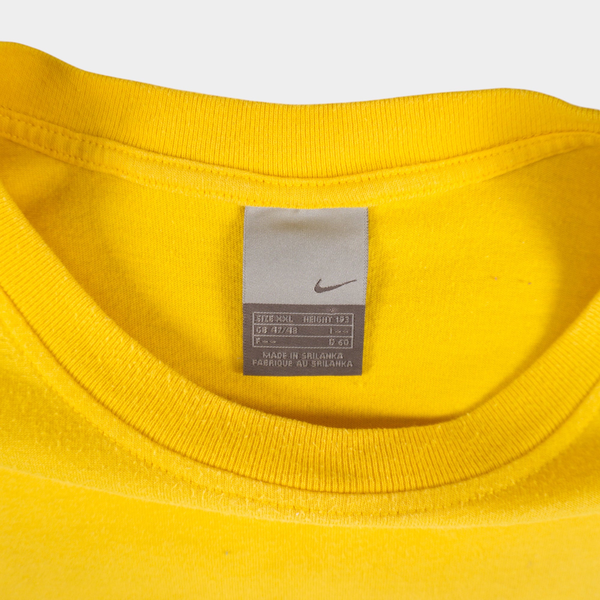 Nike Brasil Винтидж 2000те Жълта Тениска