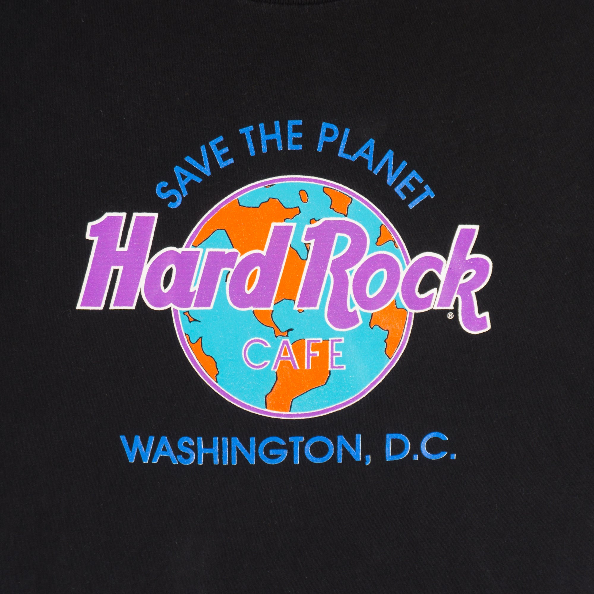 Hard Rock Cafe Винтидж 90те Черна Тениска с Графика