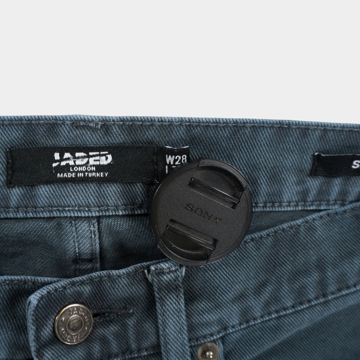 Jaded London Double Knee Сиви Работни Дънки