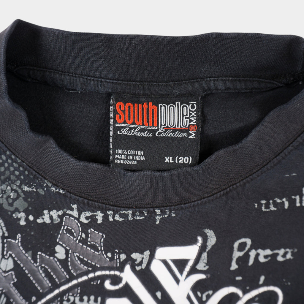 SouthPole Черна Тениска с Графика