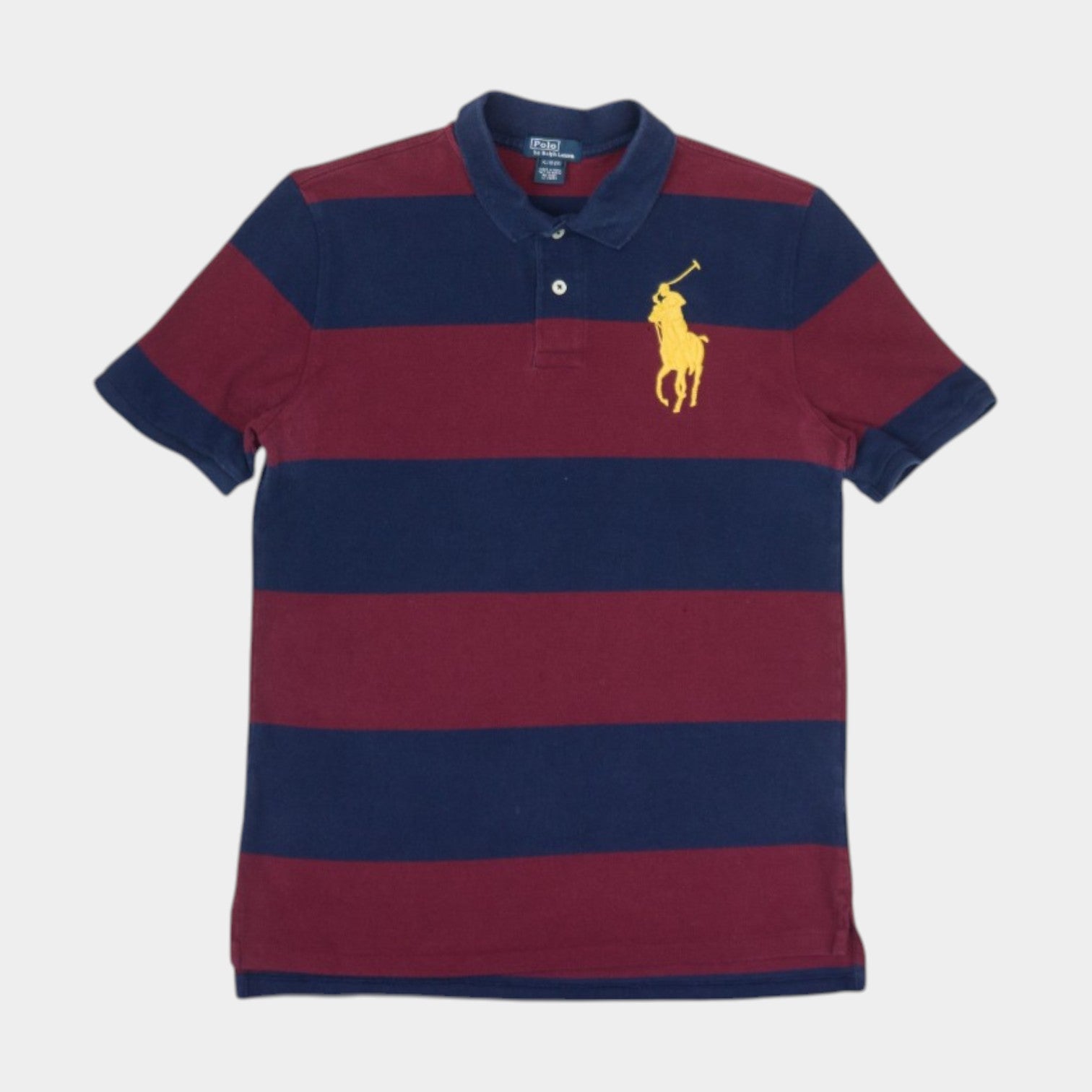 Polo Ralph Lauren Vintage Big Pony Раирана Тениска с Яка