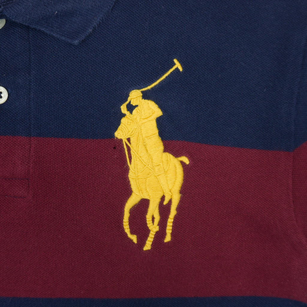 Polo Ralph Lauren Vintage Big Pony Раирана Тениска с Яка