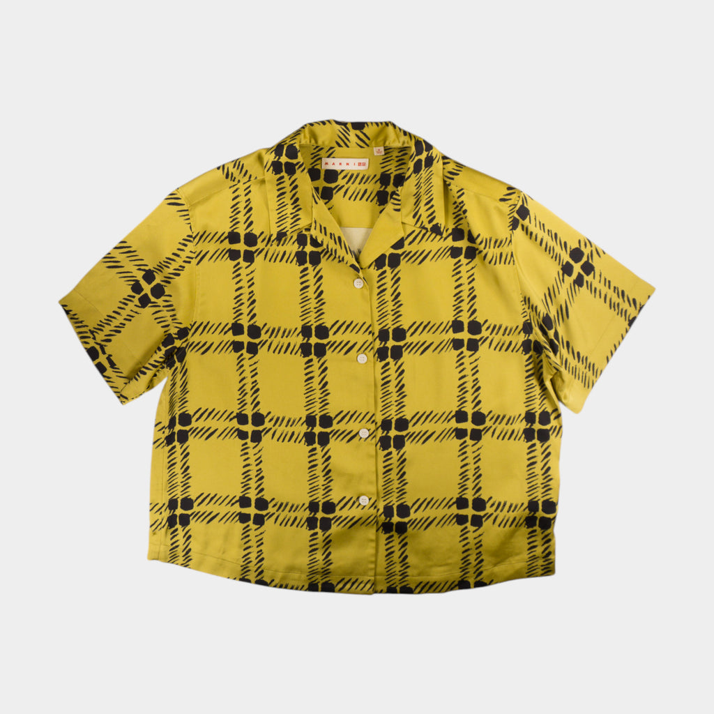 Uniqlo X Marni Жълта Риза с Къс Ръкав