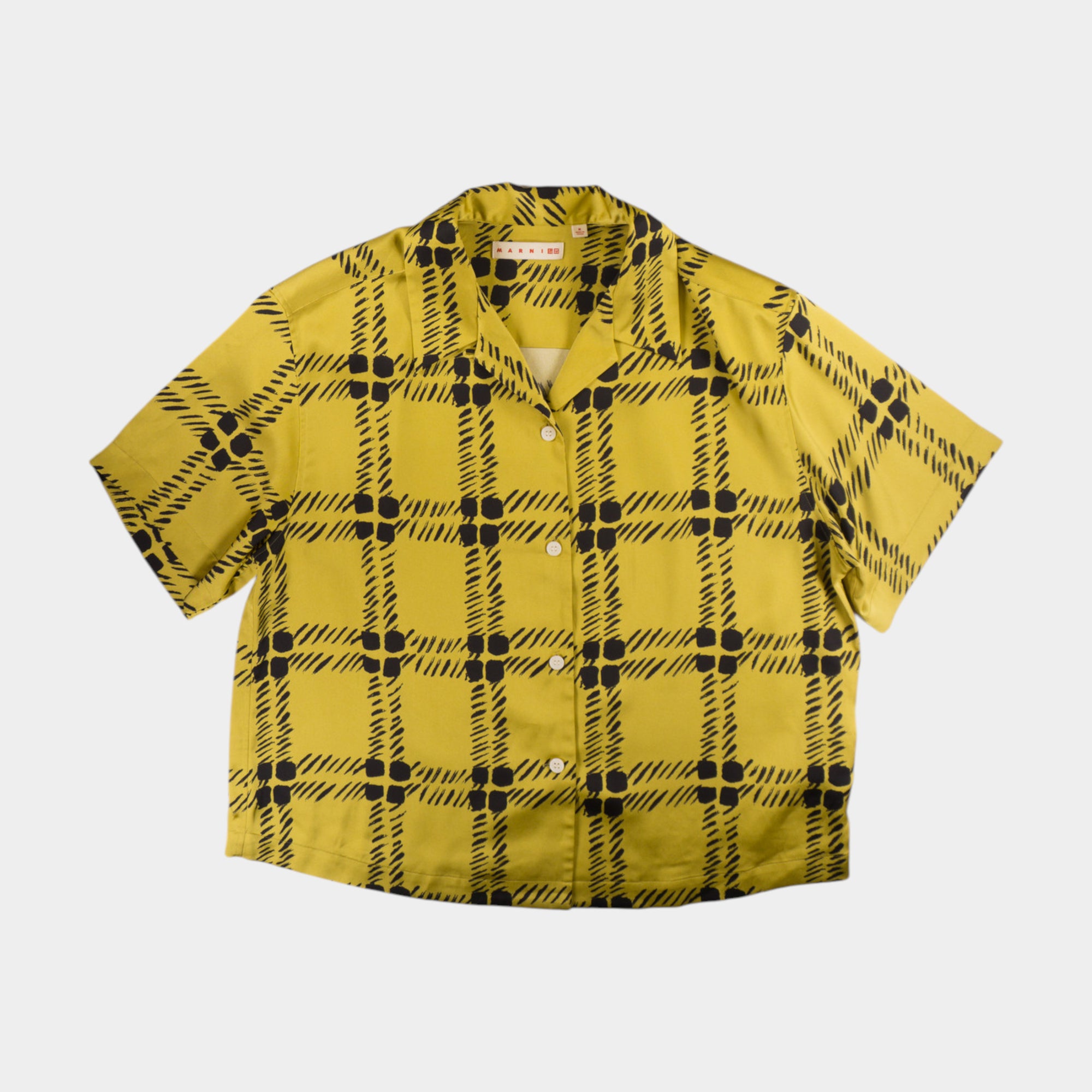 Uniqlo X Marni Жълта Риза с Къс Ръкав