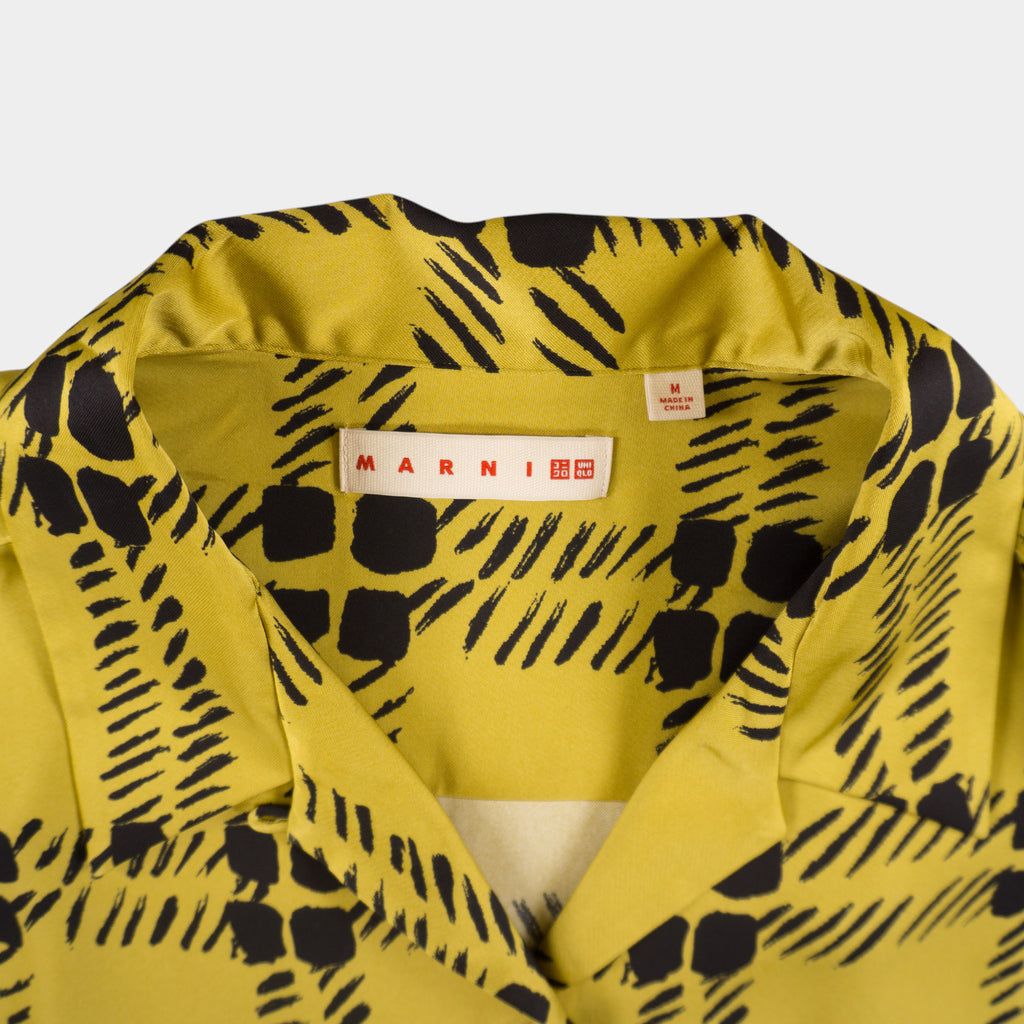 Uniqlo X Marni Жълта Риза с Къс Ръкав