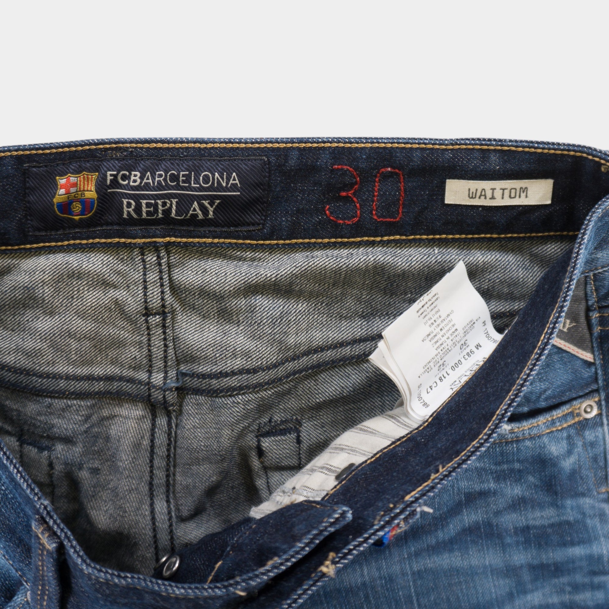 Replay x FC Barcelona Сини Дънки