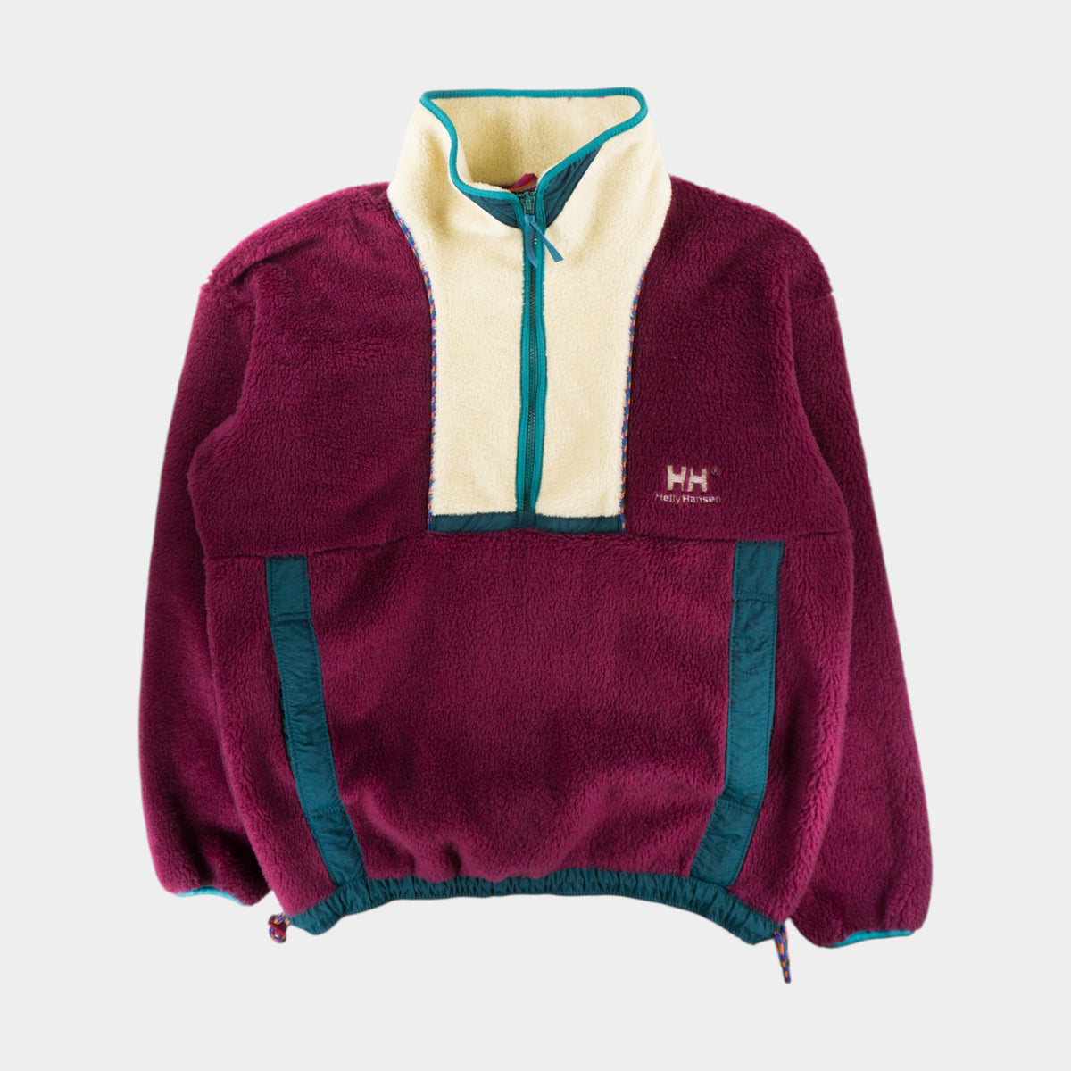 Helly Hansen Винтидж 90-те Лилав Полар с Цип