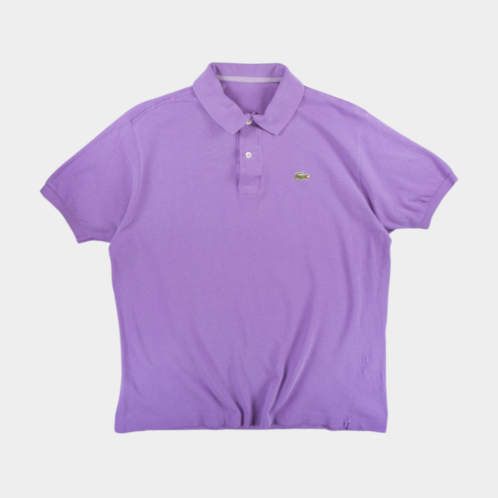 Lacoste Лилава Винтидж Тениска с Яка