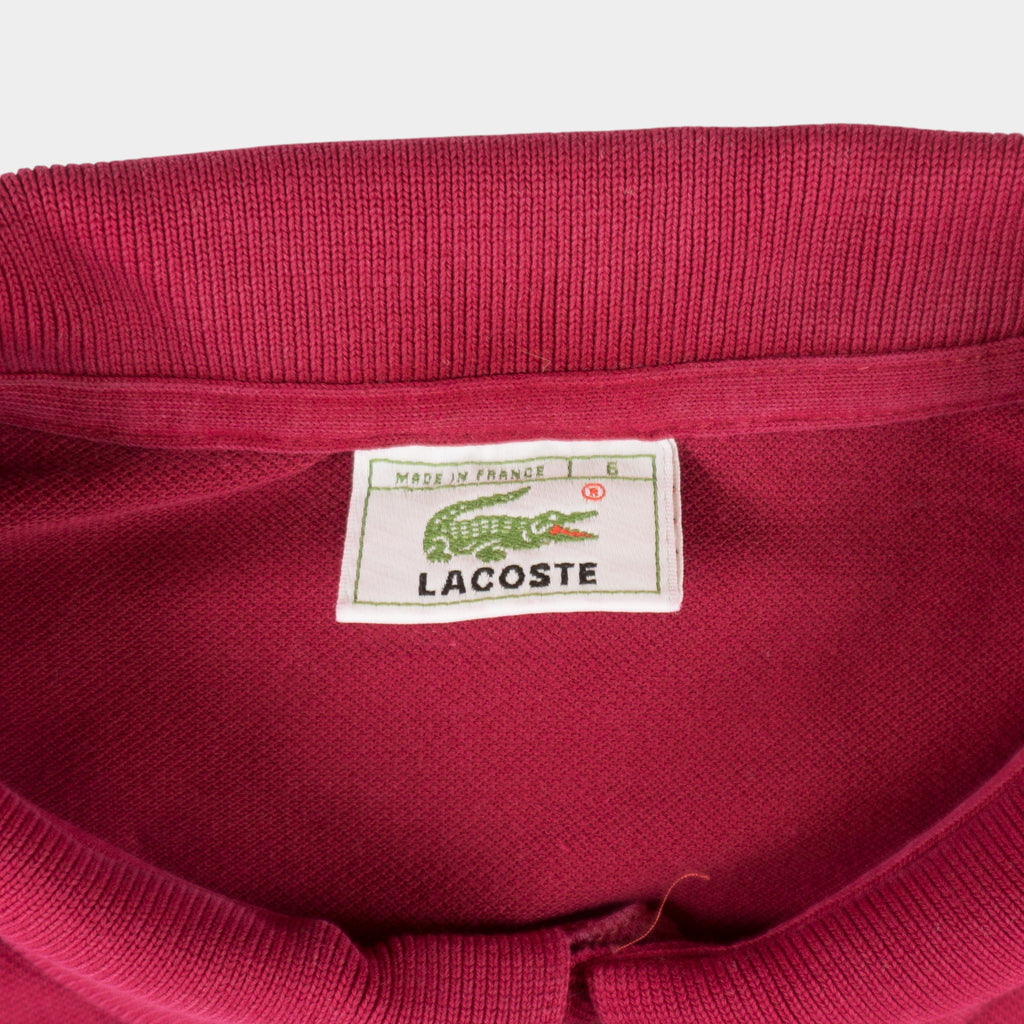 Lacoste Червена Винтидж Тениска с Яка