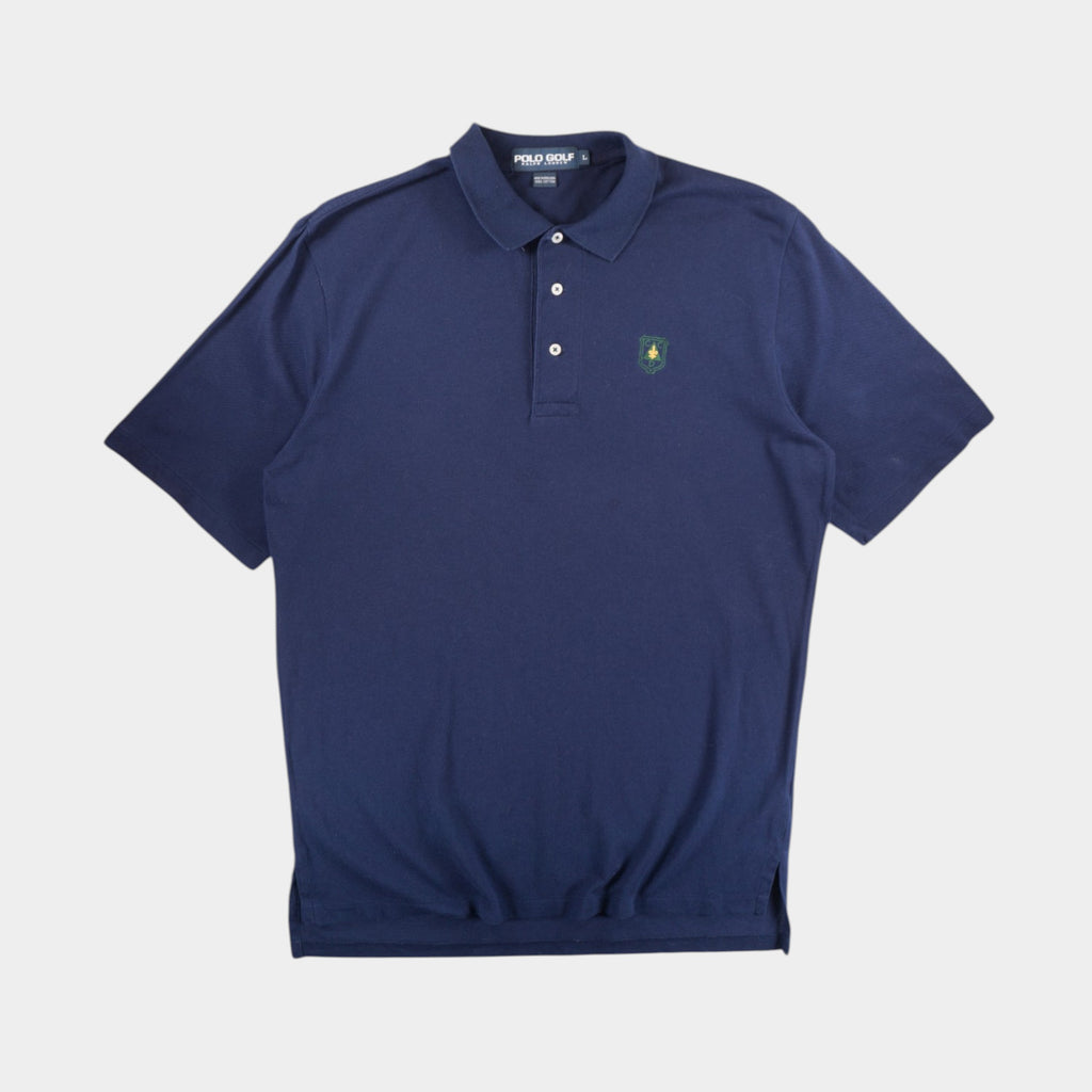 Polo Golf Ralph Lauren Винтидж Тъмно Синя Единичен Шев Тениска