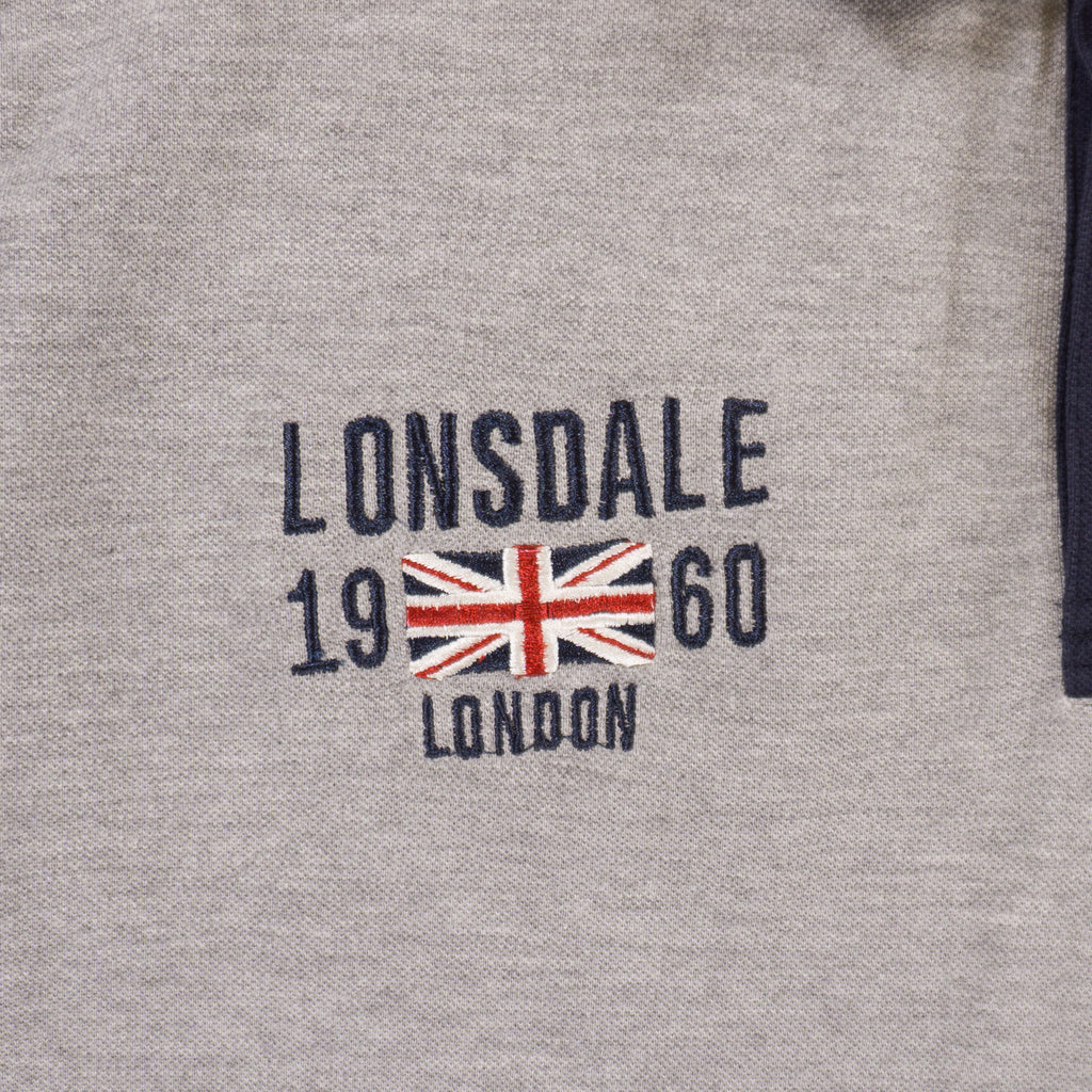 Lonsdale Сива Тениска с Яка