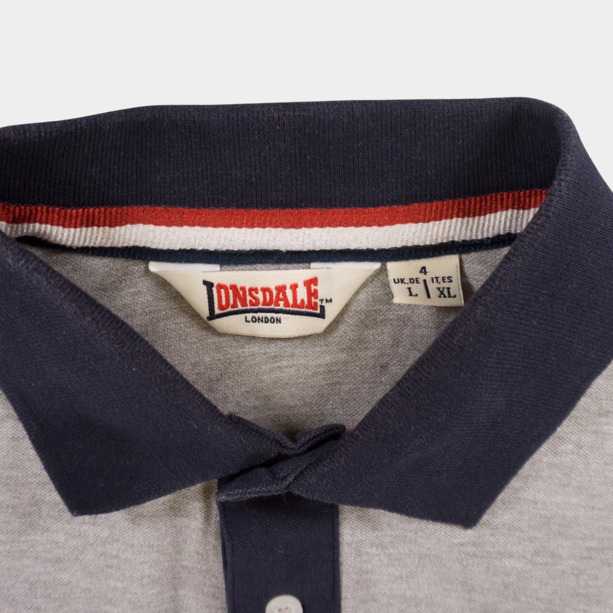 Lonsdale Сива Тениска с Яка