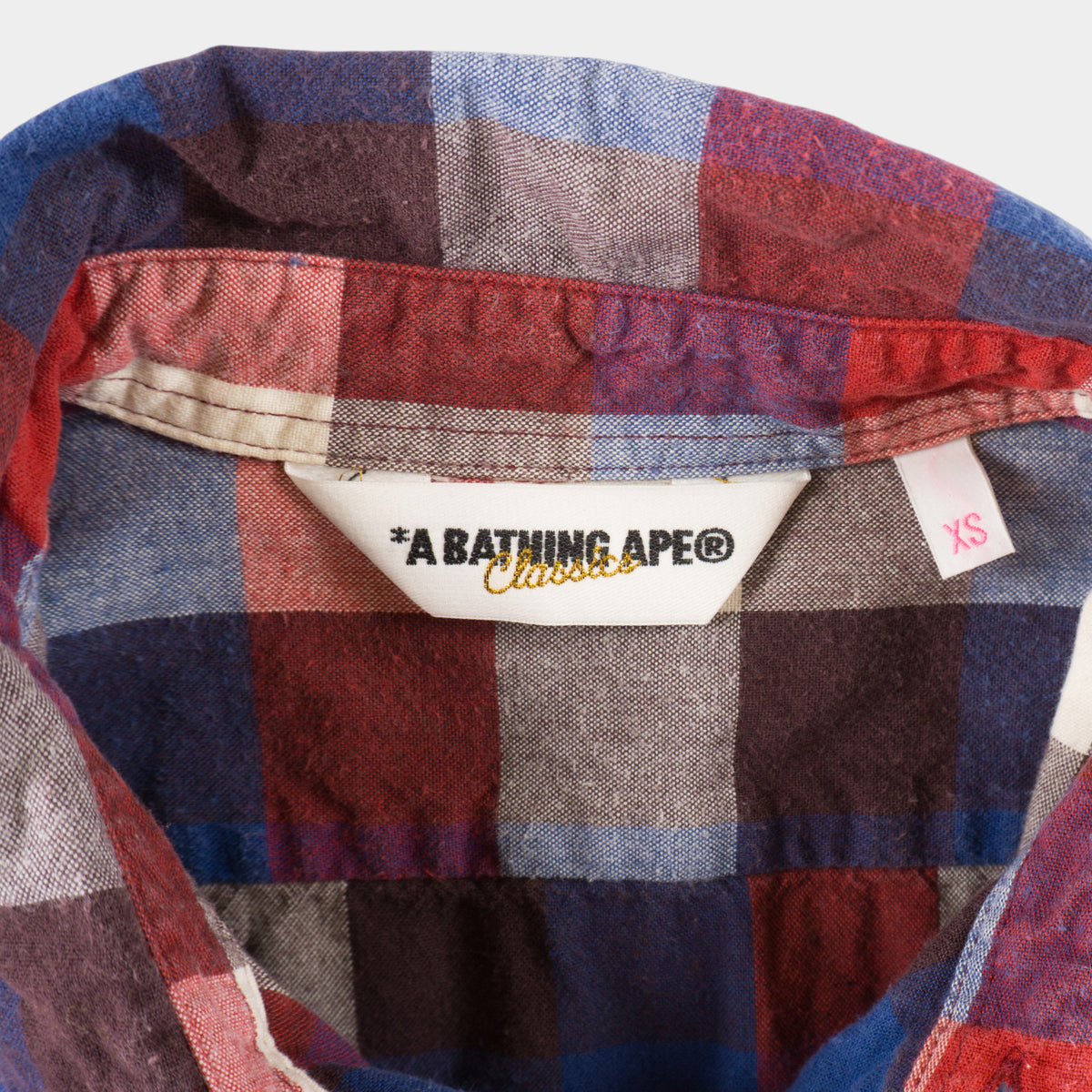 A Bathing Ape BAPE Classics Винтидж Карирана Риза с Дълъг Ръкав