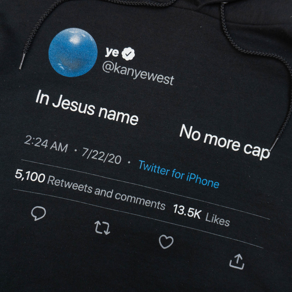 Champion Kanye West Tweet Суичър с Графика